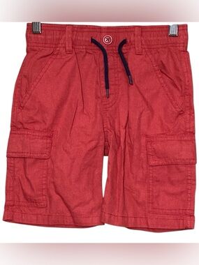 NEW $26 Children’s Place Red Drawstring Knee Length Cargo Shorts - Size 7